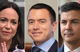 José Raul Mulino, Javier Milei, Maria Corina Machado, Daniel Noboa y Santiago peña