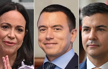 José Raul Mulino, Javier Milei, Maria Corina Machado, Daniel Noboa y Santiago peña