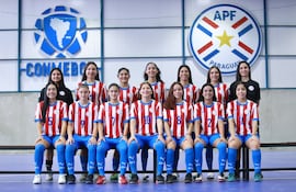 Plantel Sub 20 de la selección paraguaya que participa en el Sudamericano de Venezuela.