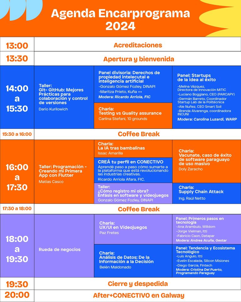 El acceso a las charlas y actividades es libre y gratuito para todo público.