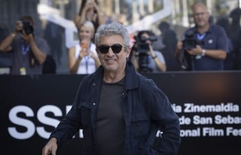 El actor argentino Ricardo Darín a su llegada al Festival de Cine de San Sebastián, donde presenta la película 'Lo dejamos acá'. EFE/ Javier Etxezarreta