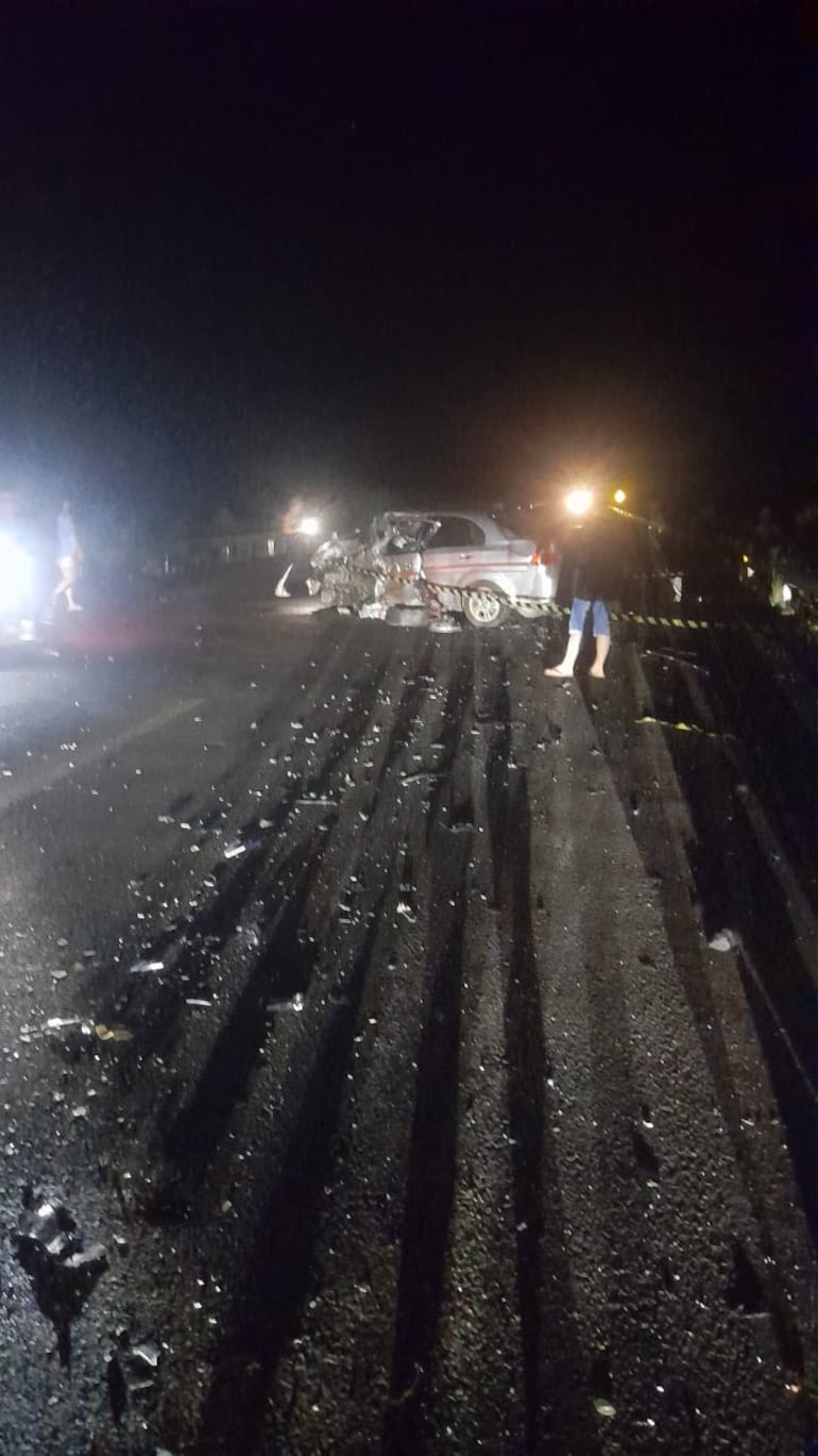 Cuádruple accidente fatal en el que murió Cristian Miguel Castellano Gutierrez.