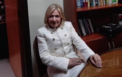 Alicia Pucheta de Correa, antes de ingresar a la sala de sesiones del Senado para jurar como miembro del Consejo de la Magistratura.