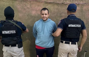 Rodney Miguel Ríos Da Rosa, líder del Clan Ríos, capturado en el Bañado Sur de Asunción.