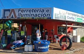 La ferretería baleada queda en la fracción Luz Bella de Pedro Juan Caballero.