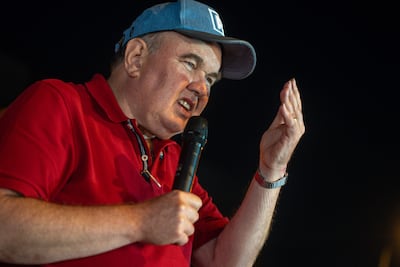 El candidato presidencial peruano ultraconservador Rafael López Aliaga.