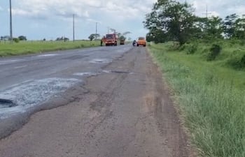 Los trabajos de bacheos comenzaron en la zona de Guayaybí, que en estos momentos se encuentran paralizadas