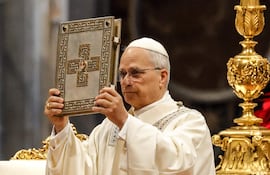 El Papa León XIV preside la Misa de Año Nuevo en la Basílica de San Pedro, Ciudad del Vaticano, el 1 de enero de 2026.