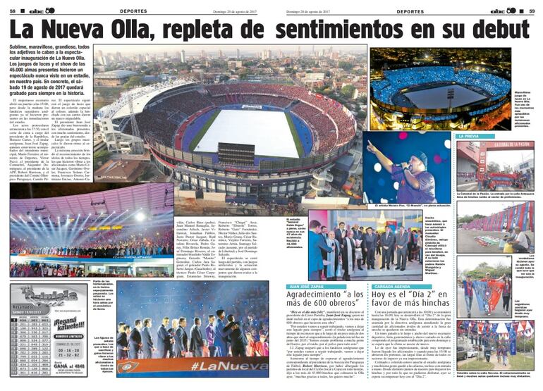 La que fue la gran fiesta en la inauguración de La Nueva Olla, el 19 de agosto de 2017.