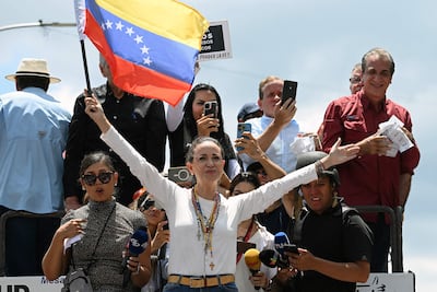 Lider opositora en Venezuela, leader Maria Corina Machado.