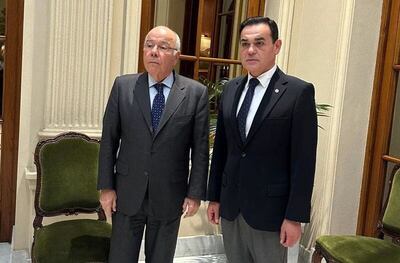 Los ministros de Relaciones Exteriores de del Brasil y del Paraguay, Mauro Vieira y Rubén Ramírez Lezcano, respectivamente.