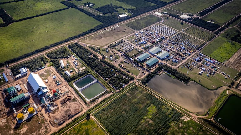 Vista aérea de la Expo Pioneros 2025.