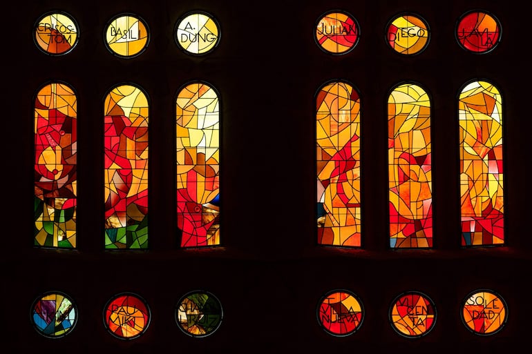 Interior de la basílica de la Sagrada Familia, en Barcelona. 