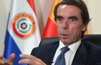 José María Aznar en una visita a Paraguay.