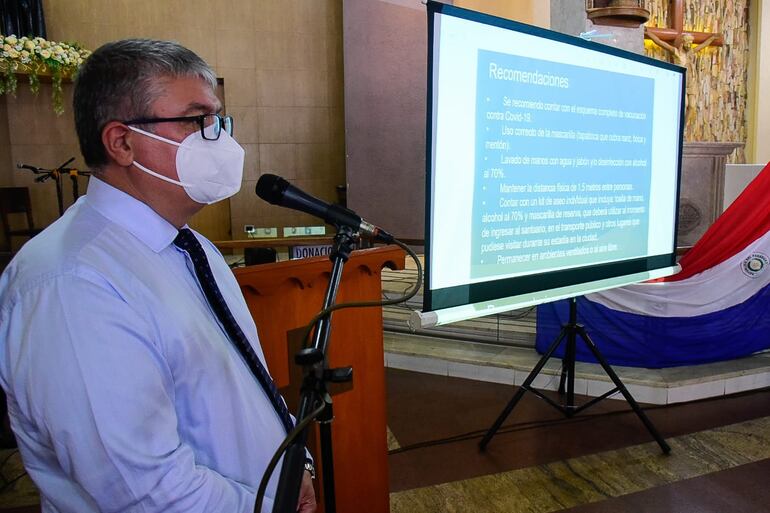 Dr. Hernán Martínez, viceministro de Salud en Caacupe. (gentileza).