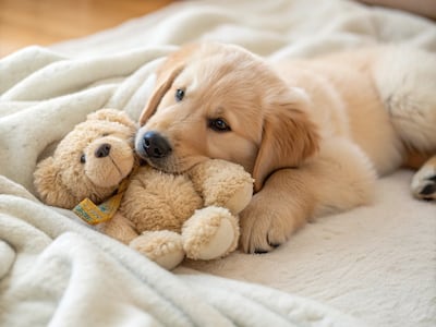 Cachorro de la raza golden retriever.
