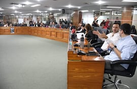 Pleno de la Junta Municipal de Asunción, en la sesión ordinaria en la que se aprobó instar al intendente a intervenir en el caos de locales nocturnos en Las Mercedes.