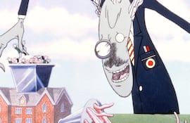 Dibujo de George Scarfe para "The Wall", de Pink Floyd