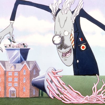 Dibujo de George Scarfe para "The Wall", de Pink Floyd