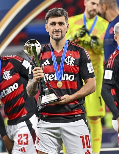 El uruguayo Giorgian de Arrascaeta (31), goleador del Flamengo.