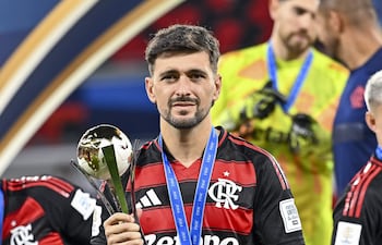 El uruguayo Giorgian de Arrascaeta (31), goleador del Flamengo.