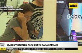 Clases virtuales: Alto costo para familias