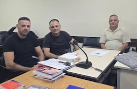 Los hermanos Reinaldo Javier (izq.), alias "Cucho"; Marcelo y Yamil Cabaña Santacruz, acusados en la causa Berilo.