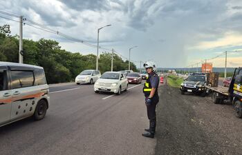 Tráfico tranquilo en "operativo retorno" de la ruta PY02.