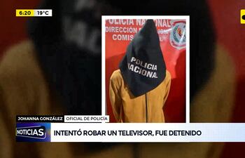 Video: Intentó robar hasta un TV, pero fue detenido