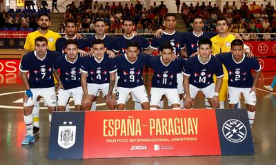 Selección paraguaya que disputó dos amistosos contra España, en la Provincia de Ciudad Real.