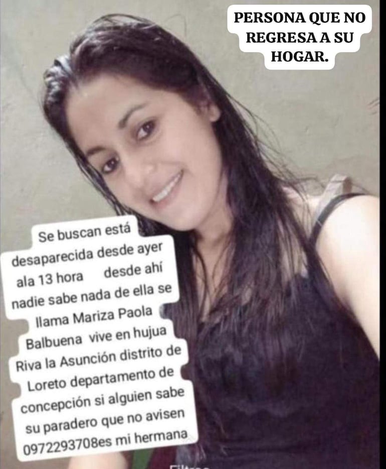 Loreto: denuncian desaparición de una mujer y detienen a su pareja