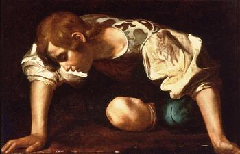 Caravaggio: "Narcissus" (1599)