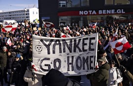 Protestas en Nuuk, Groenlandia, contra la intención de Estados Unidos de anexarla como parte de su territorio. (archivo)