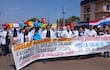 En el tercer día de huelga de los trabajadores de blanco, continúa la movilización en el departamento de San Pedro con una alta participación de médicos, funcionarios de salud y estudiantes de Medicina.