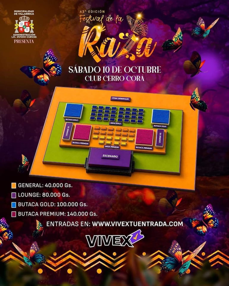 Bersuit Vergarabat y Los Nocheros encabezan la grilla del Festival de la Raza en Villarrica.