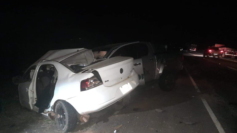 Ambos vehículos quedaron con graves daños materiales tras el accidente en la colonia Guavirá de Cerro Corá.