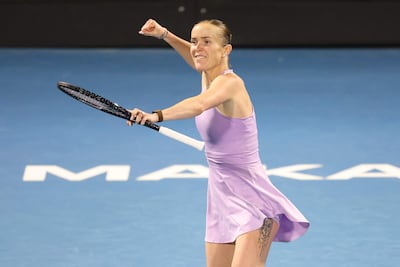 Elina Svitolina celebra su paso a la final del torneo de Auckland.