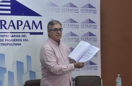 César Ruiz Díaz fue el vocero de la reunión de los miembros de Cetrapam.