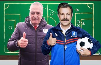 Gustavo Alfaro y Ted Lasso, dos entrenadores que inspiran, uno en la vida real y otro, en la ficción.