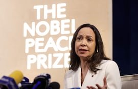 La líder opositora venezolana y premio Nobel de la Paz 2025, María Corina Machado