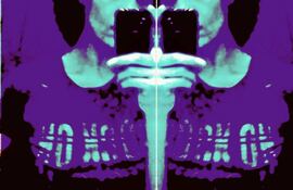 "Selfi cumbiera flúo (à la Rorschard)", Montse Álvarez, Barrio Sajonia, 2017