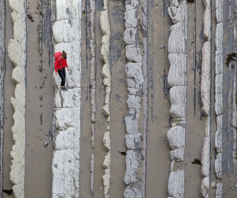 Zumaia, Gipuzkoa, en la costa norte de España.