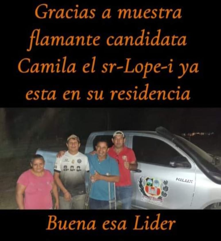 Fuerte Olimpo: denuncian uso de vehículo estatal para favorecer a esposa del gobernador