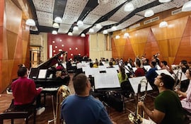 Los músicos de la Orquesta Sinfónica Nacional durante uno de sus ensayos.