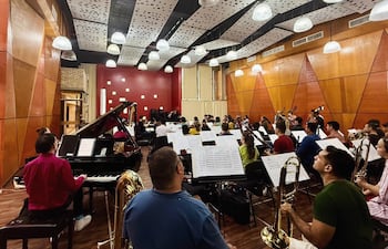 Los músicos de la Orquesta Sinfónica Nacional durante uno de sus ensayos.