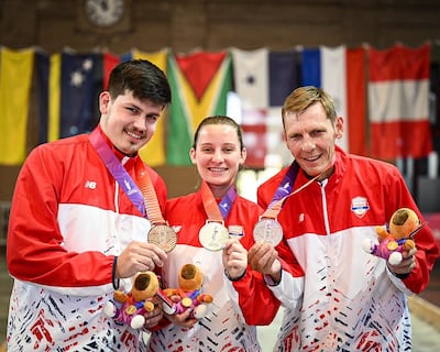 Los bochófilos Mariel Alves, Thaila Kreuz y Marcos Moreira, consiguieron preseas de plata y bronce en los Suramericanos Santa Fe 2026.