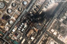 Imagen satelita de Vantor en la que se observa parte de la refinería saudí de petróleo Ras Tanura.