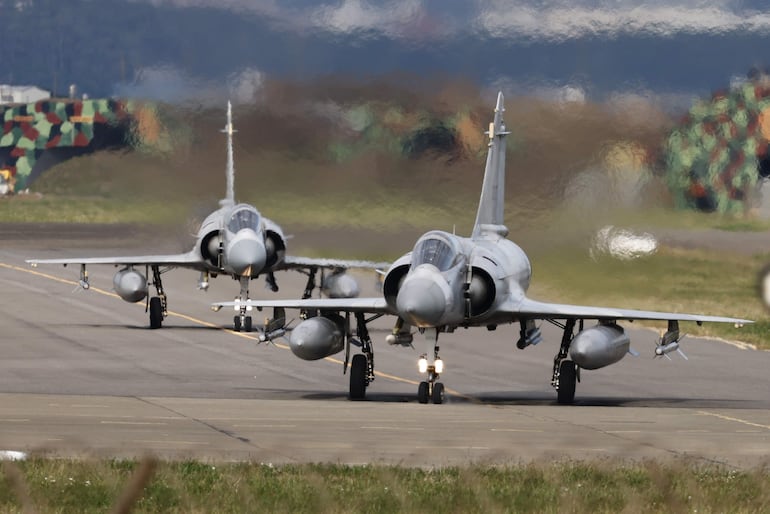 Aviones de combate Mirage 2000 de la Fuerza Aérea de Taiwán.