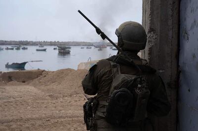 Un soldado israelí durante una operación en Gaza.