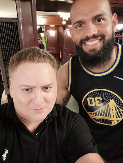 Rhuan dos Santos, con su agente FIFA Santiago Mereles.